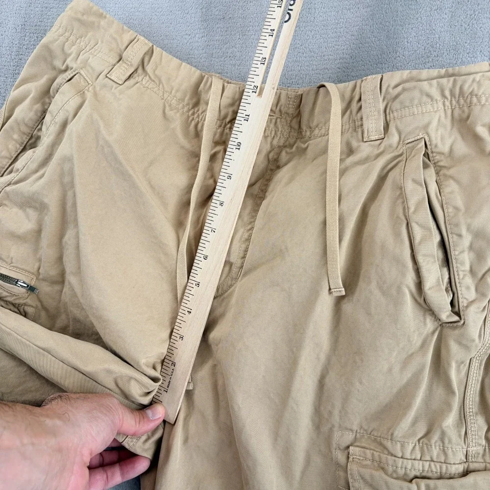 Vintage Y2K Banana Republic Paratrooper Baggy Cargo Pants in Beige Men 34x31